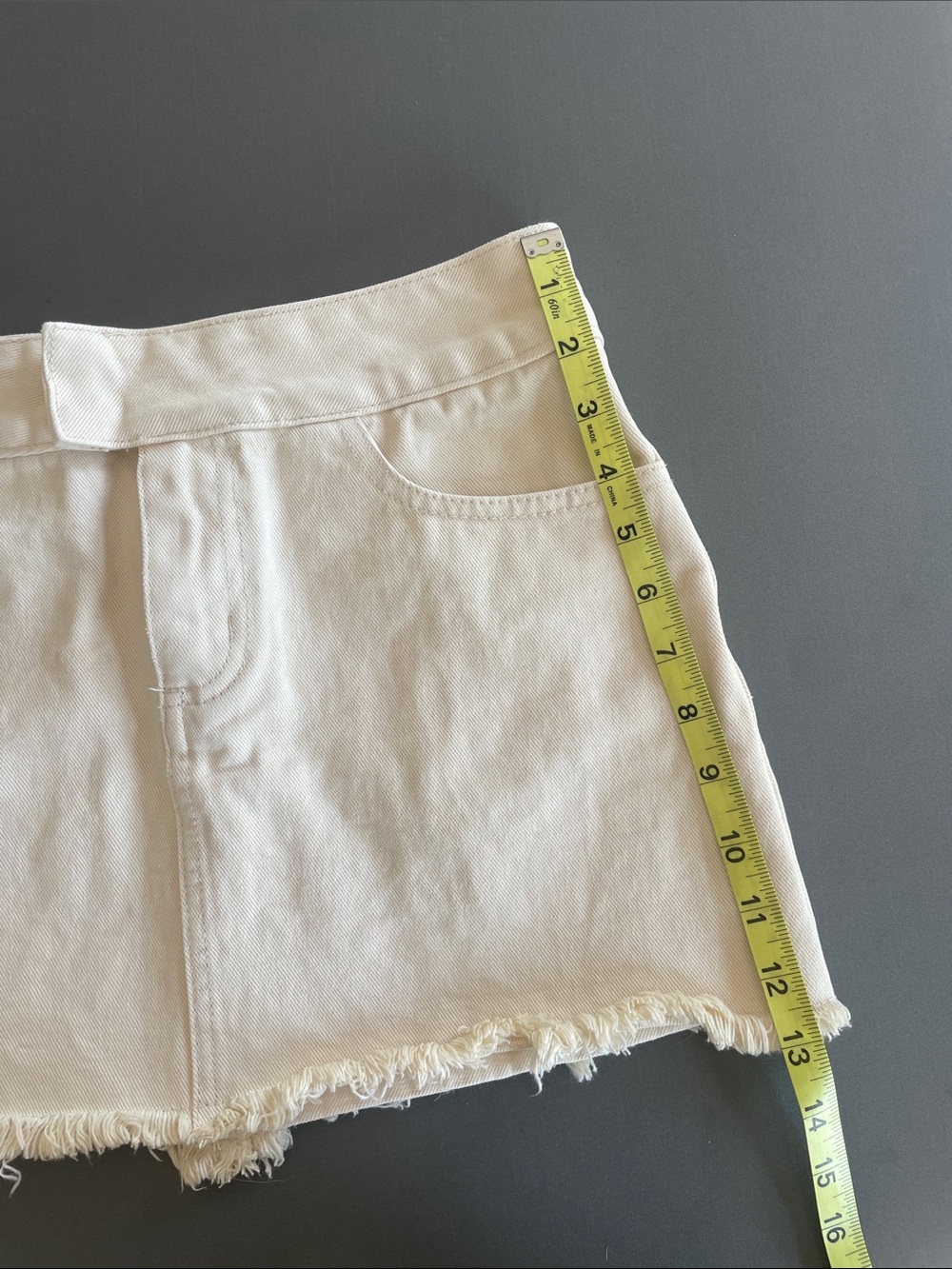 Brandy Melville Cream Denim Mini Skirt - Picture 6 of 6